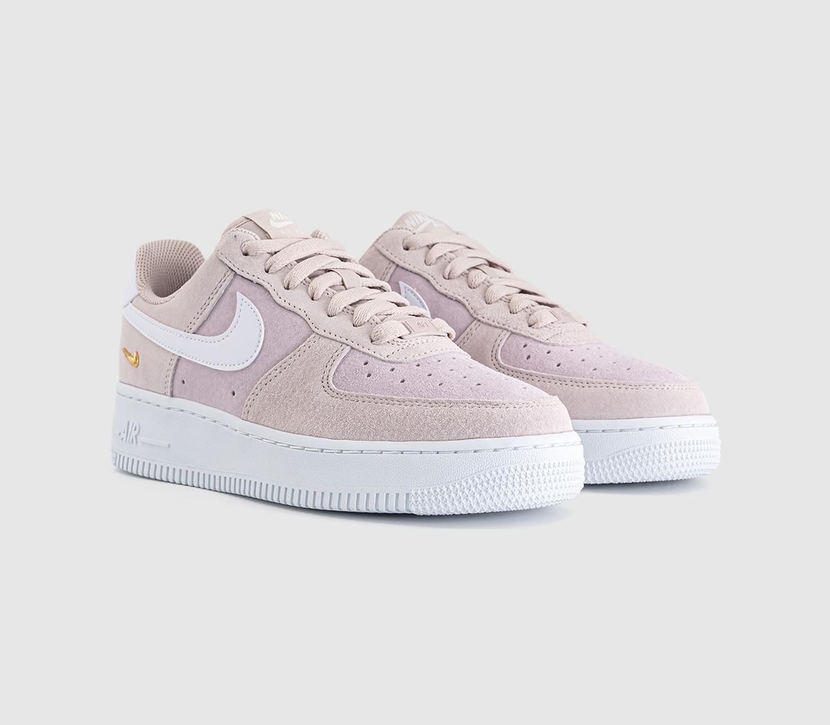NikeAir Force 1 Lo W TrainersSilt Red White Pink Foam Metallic Gold
