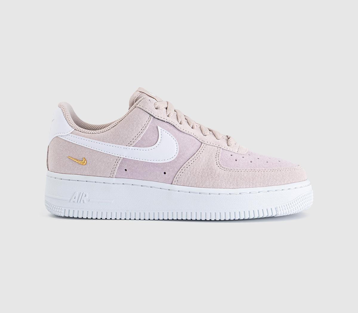 NikeAir Force 1 Lo W TrainersSilt Red White Pink Foam Metallic Gold