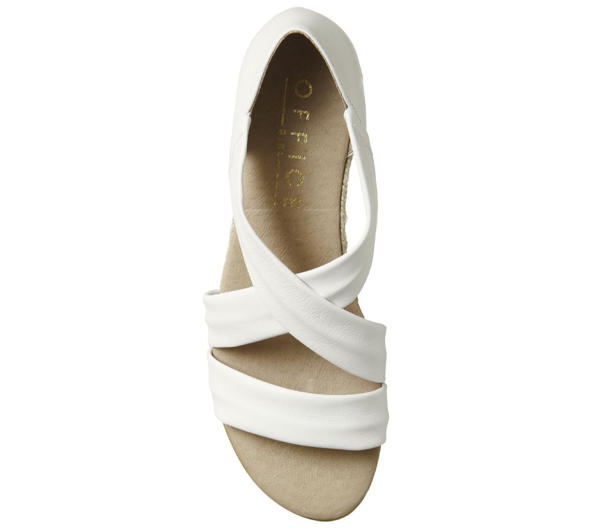 OFFICEHallie Cross Strap EspadrillesWhite Leather