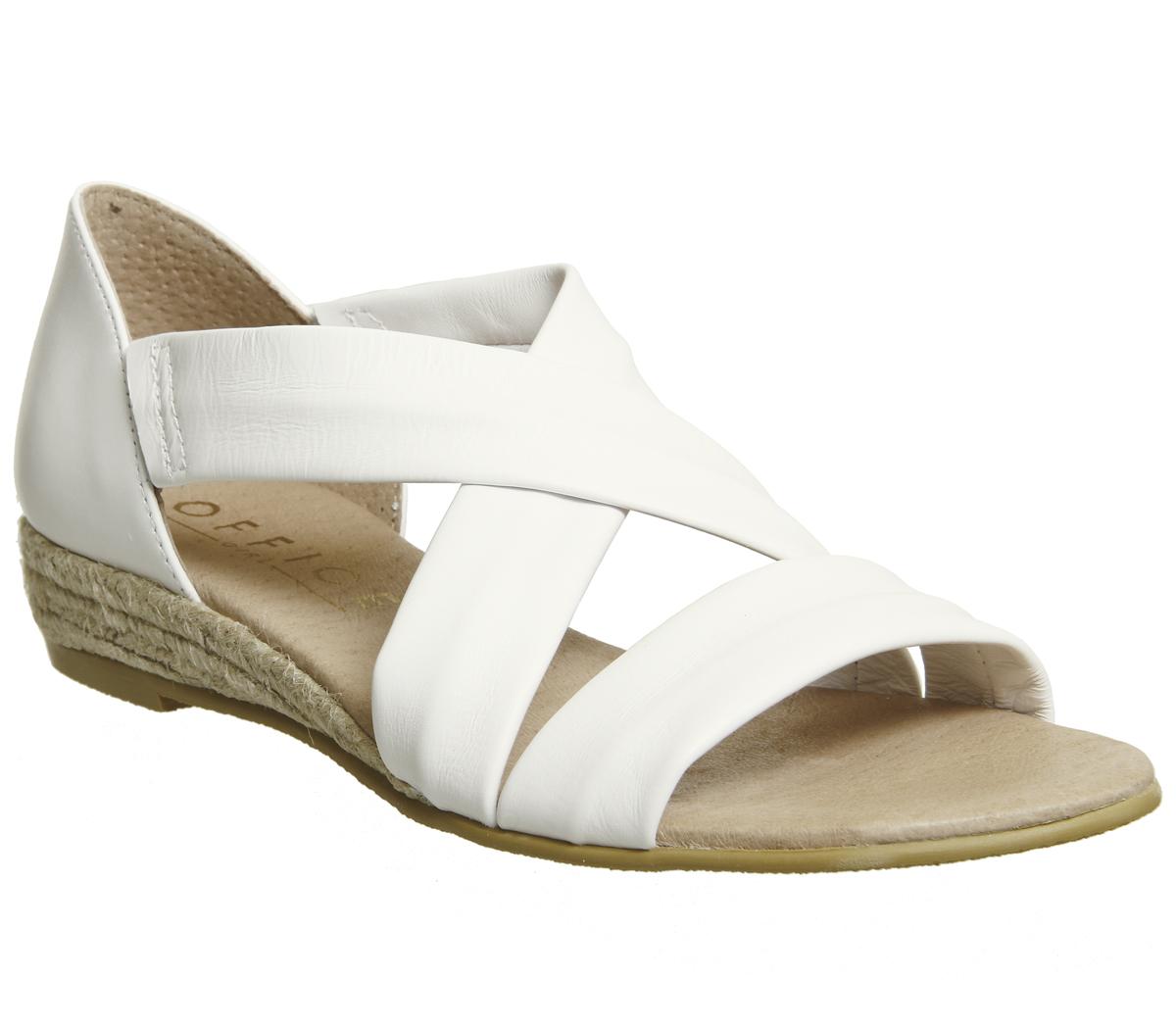 OFFICEHallie Cross Strap EspadrillesWhite Leather