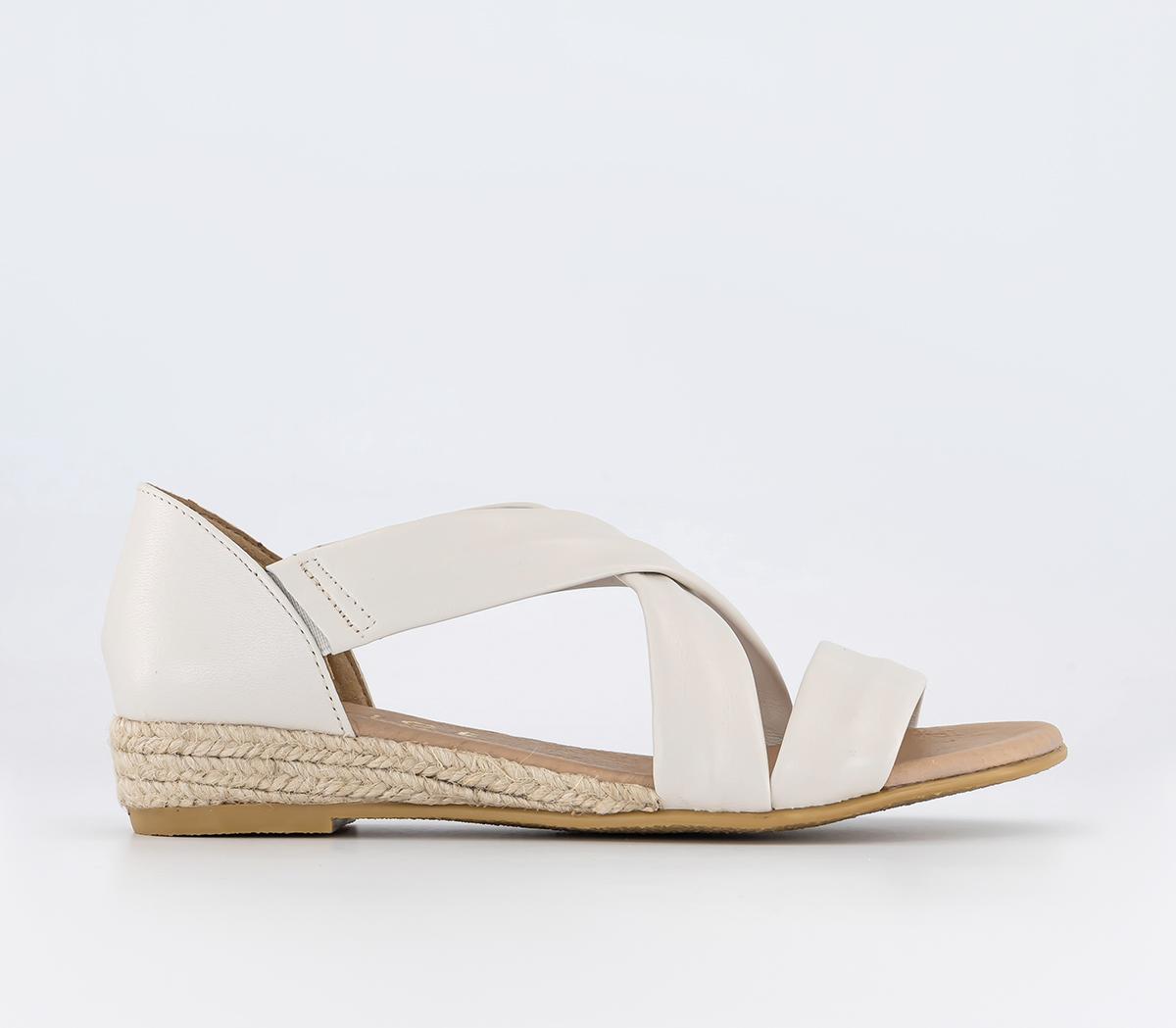 OFFICEHallie Cross Strap EspadrillesWhite Leather