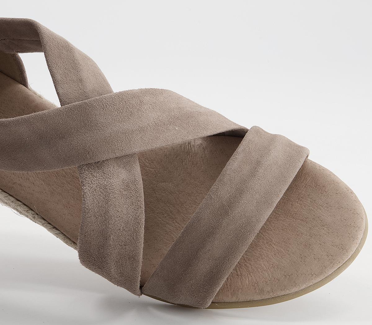 OFFICEHallie Cross Strap Espadrille Sandals OFFICEHallie Cross Strap Espadrille SandalsCamel Suede