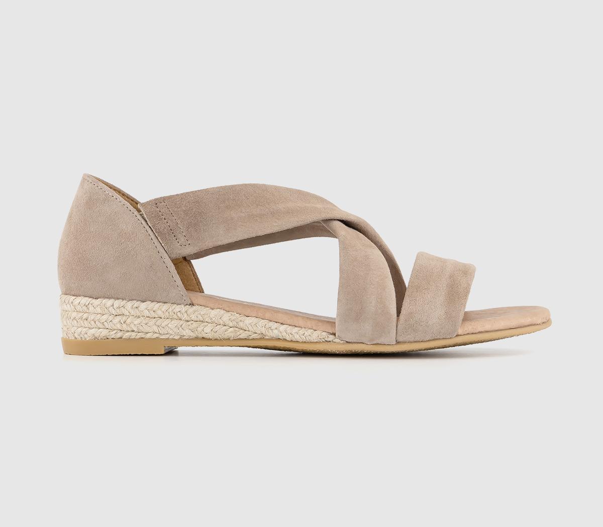 OFFICEHallie Cross Strap Espadrille Sandals OFFICEHallie Cross Strap Espadrille SandalsCamel Suede