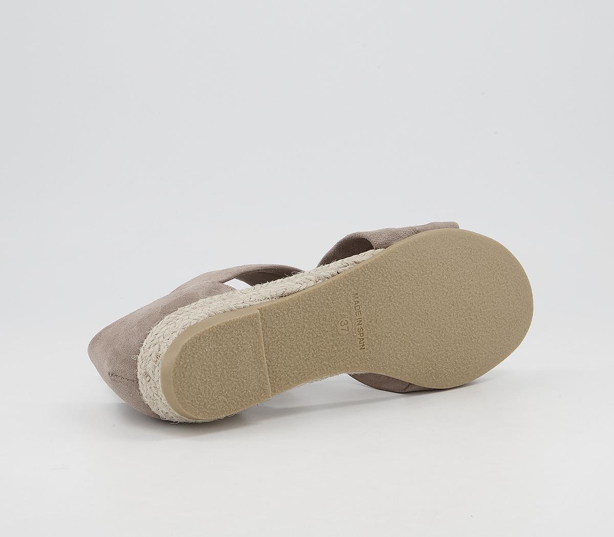 OFFICEHallie Cross Strap Espadrille Sandals OFFICEHallie Cross Strap Espadrille SandalsCamel Suede
