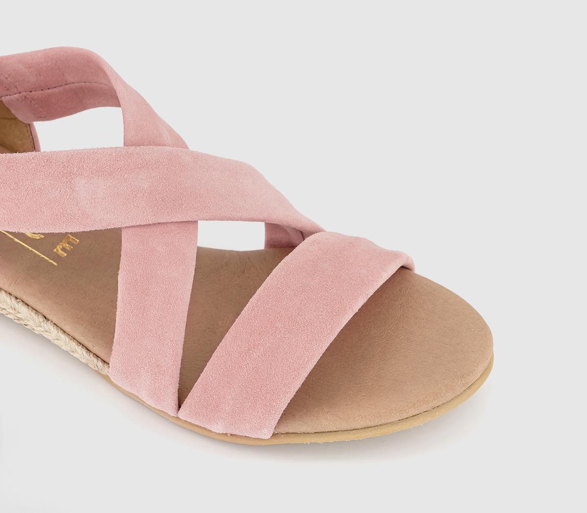 OFFICEHallie Cross Strap EspradrillesPink Suede