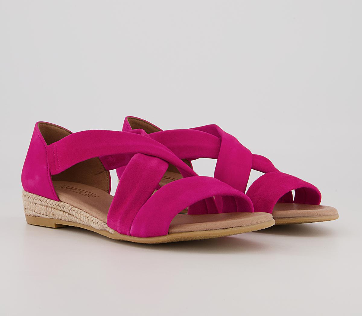 Office Hallie Cross Strap Espadrilles Office Hallie Cross Strap Espadrilles Fuschia Pink Suede