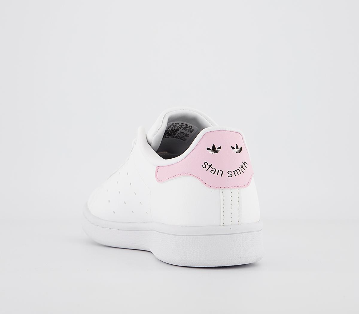 adidas Stan Smith Gs Trainers White Pink Core Black - adidas Stan