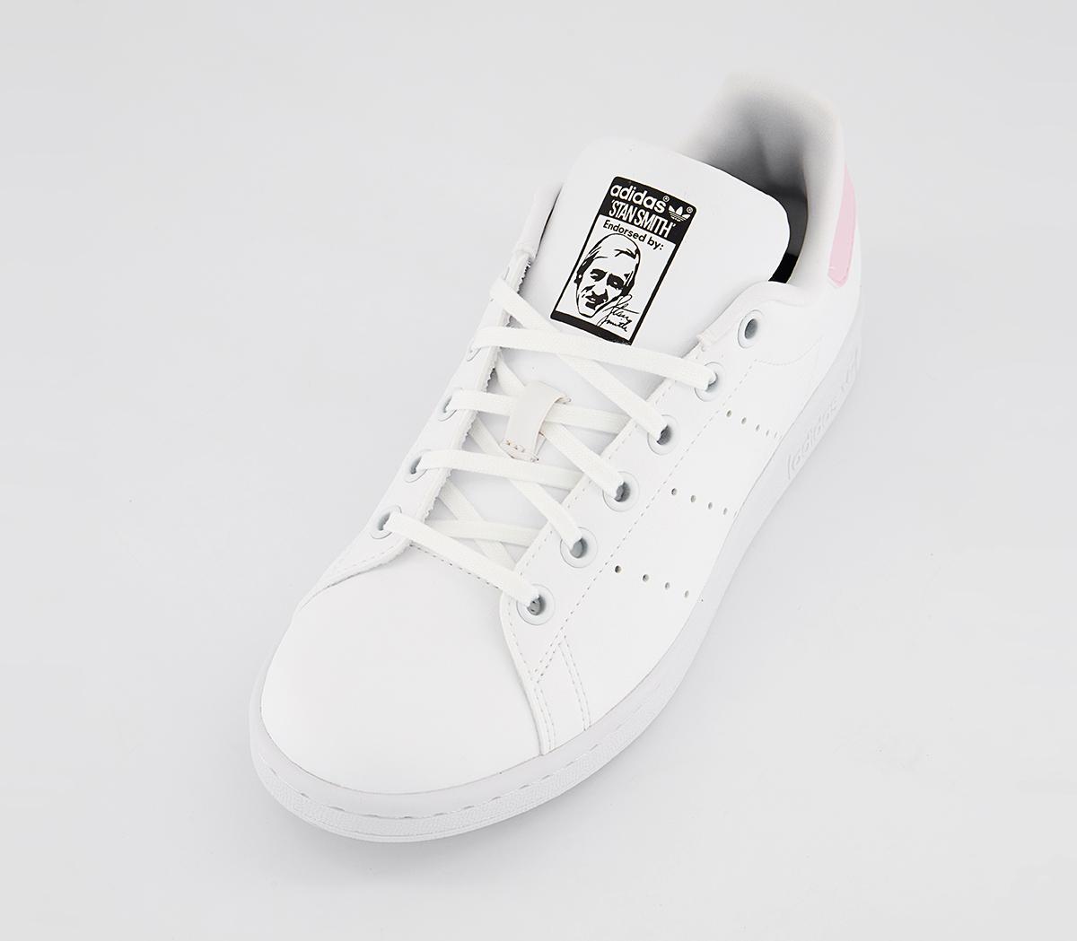 adidas Stan Smith Gs Trainers White Pink Core Black - adidas Stan