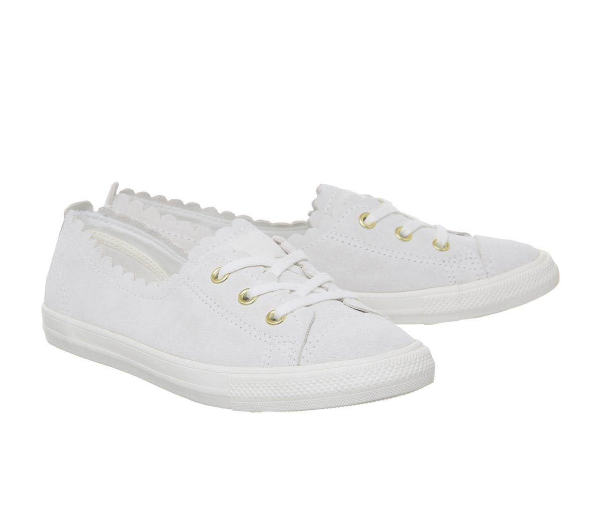 Converse Ctas Ballet Lace Trainers Off White Frill - Women's Trainers