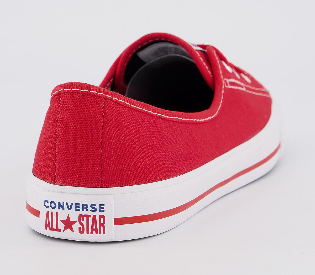 Converse Ctas Ballet Lace Trainers University Red White Rush Blue ...