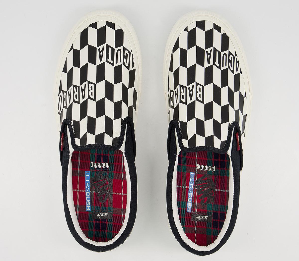 Vans Vault Classic Slip On Lx Trainers Vans Vault Classic Slip On Lx Trainers Baracuta Black Checkerboard Marshmallow