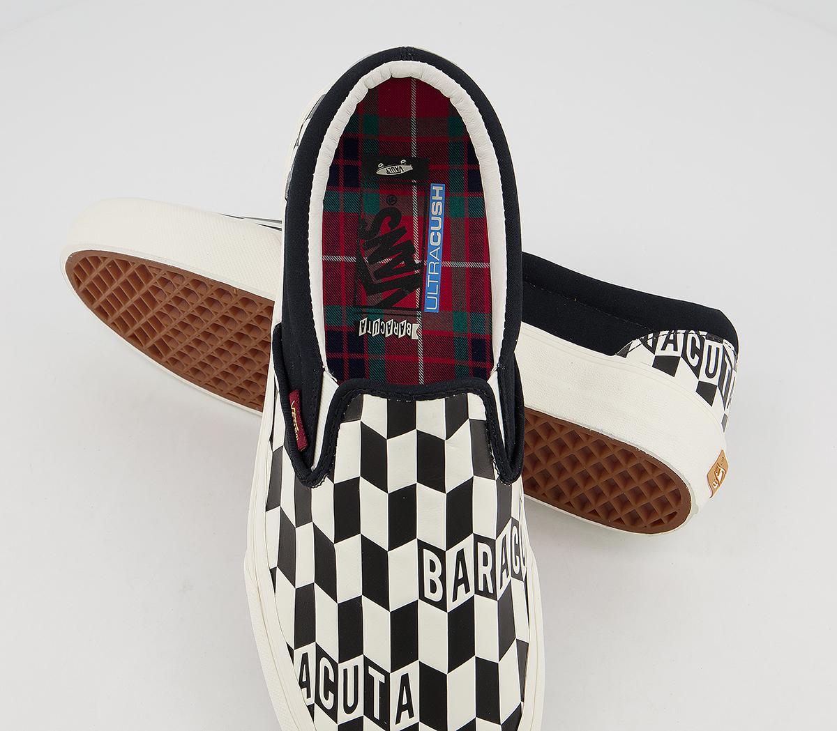 Vans Vault Classic Slip On Lx Trainers Vans Vault Classic Slip On Lx Trainers Baracuta Black Checkerboard Marshmallow