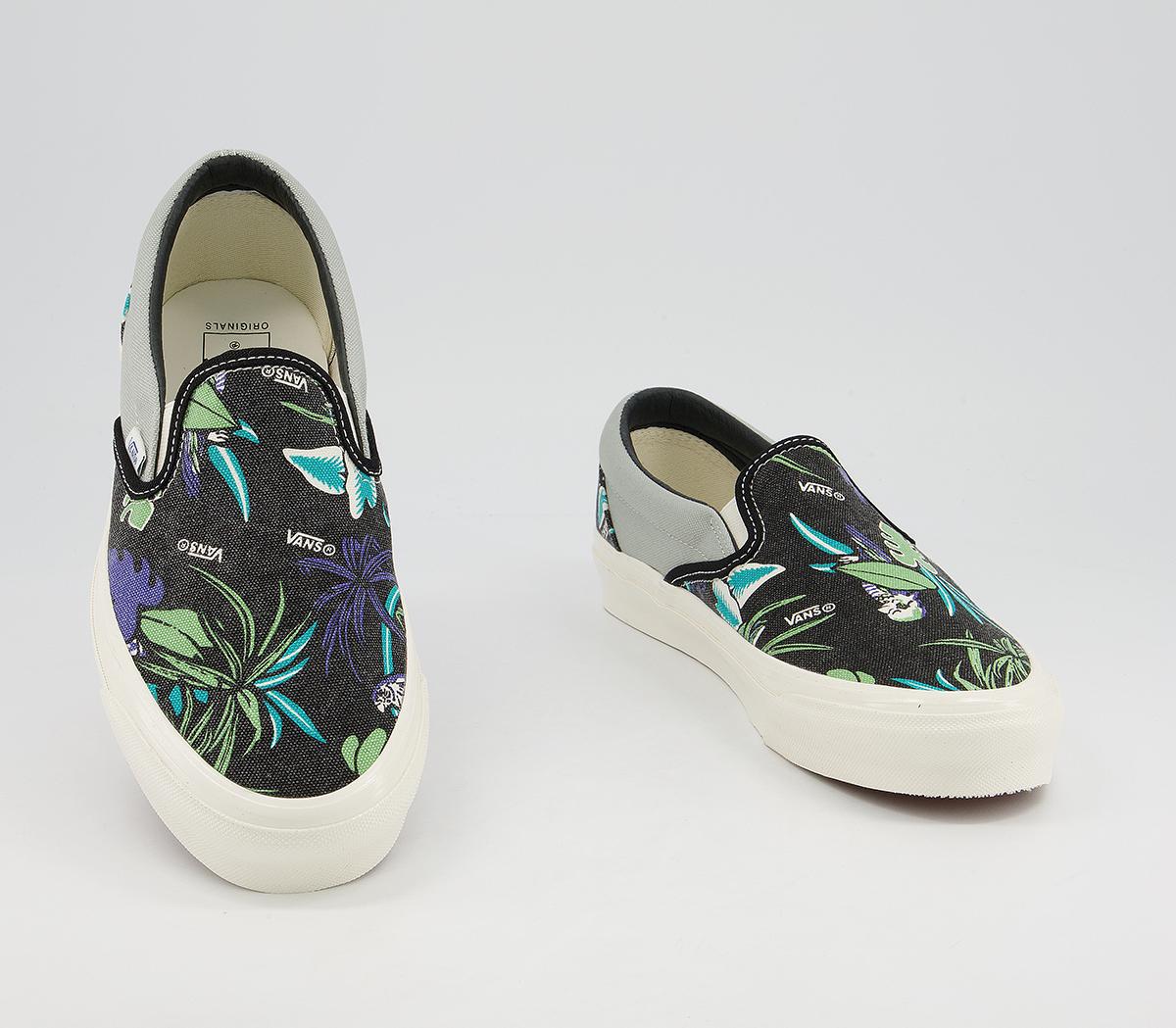 Vans Vault Classic Slip On Lx Trainers Vans Vault Classic Slip On Lx Trainers Parrot Hawaiian Black