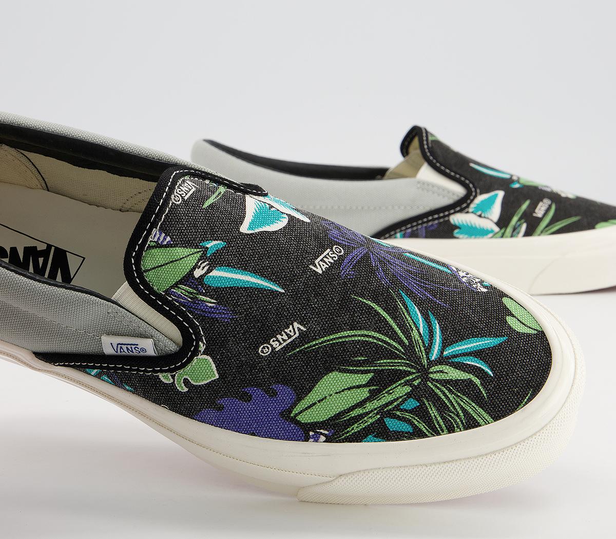 Vans Vault Classic Slip On Lx Trainers Vans Vault Classic Slip On Lx Trainers Parrot Hawaiian Black