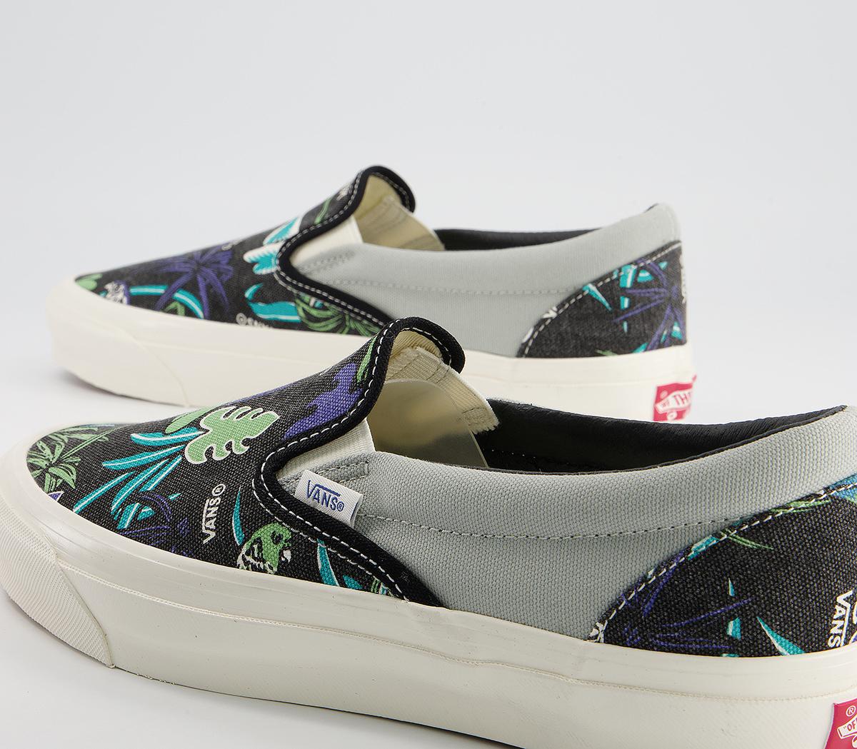 Vans Vault Classic Slip On Lx Trainers Vans Vault Classic Slip On Lx Trainers Parrot Hawaiian Black