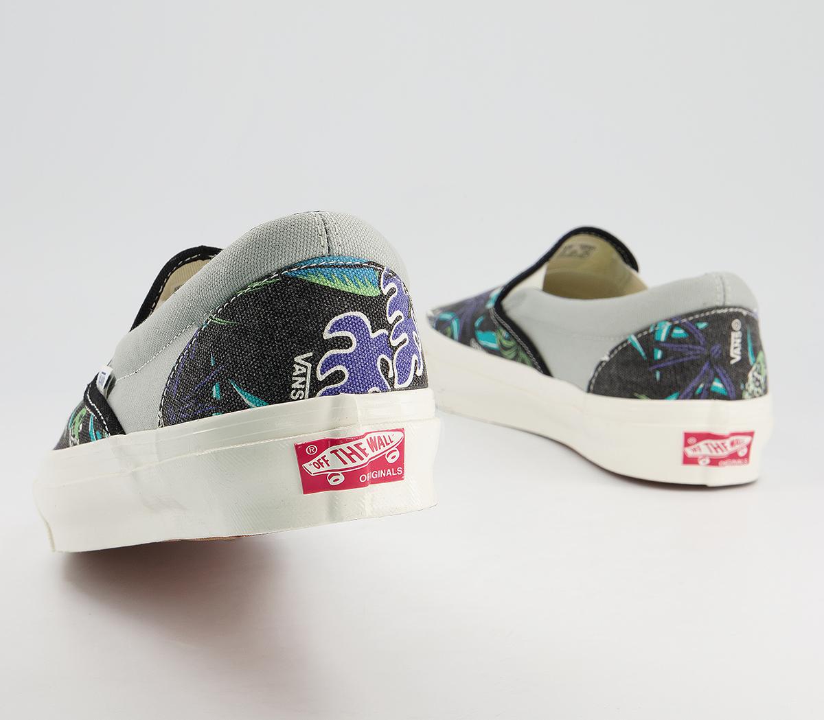Vans Vault Classic Slip On Lx Trainers Vans Vault Classic Slip On Lx Trainers Parrot Hawaiian Black
