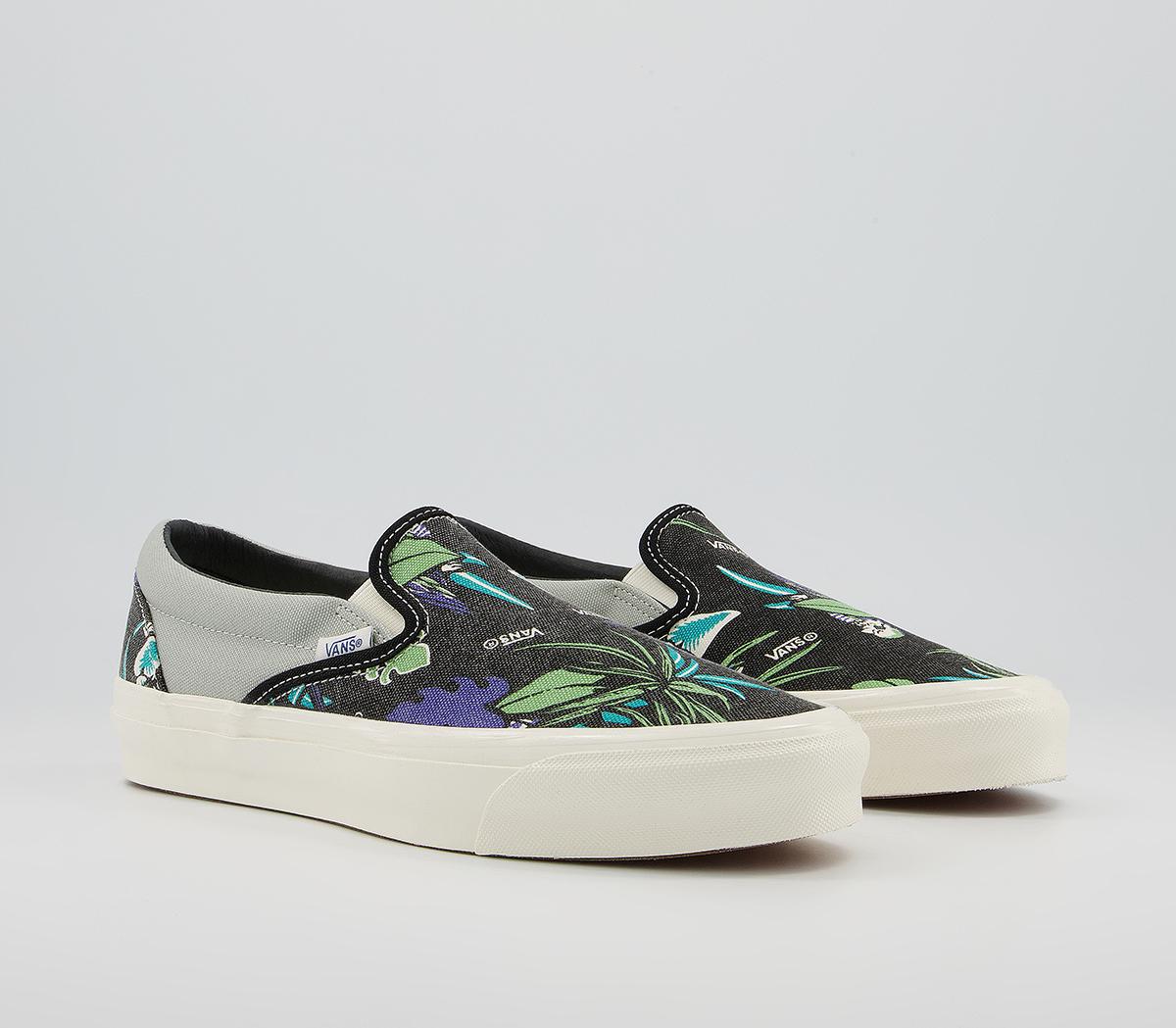 Vans Vault Classic Slip On Lx Trainers Vans Vault Classic Slip On Lx Trainers Parrot Hawaiian Black