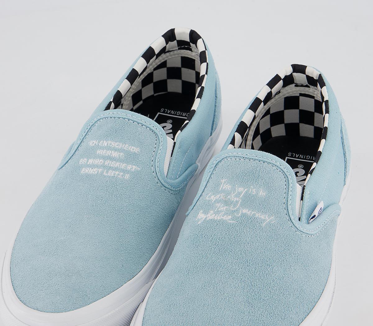 Vans Vault Classic Slip On Lx Trainers Vans Vault Classic Slip On Lx Trainers Ray Barbee Light Blue
