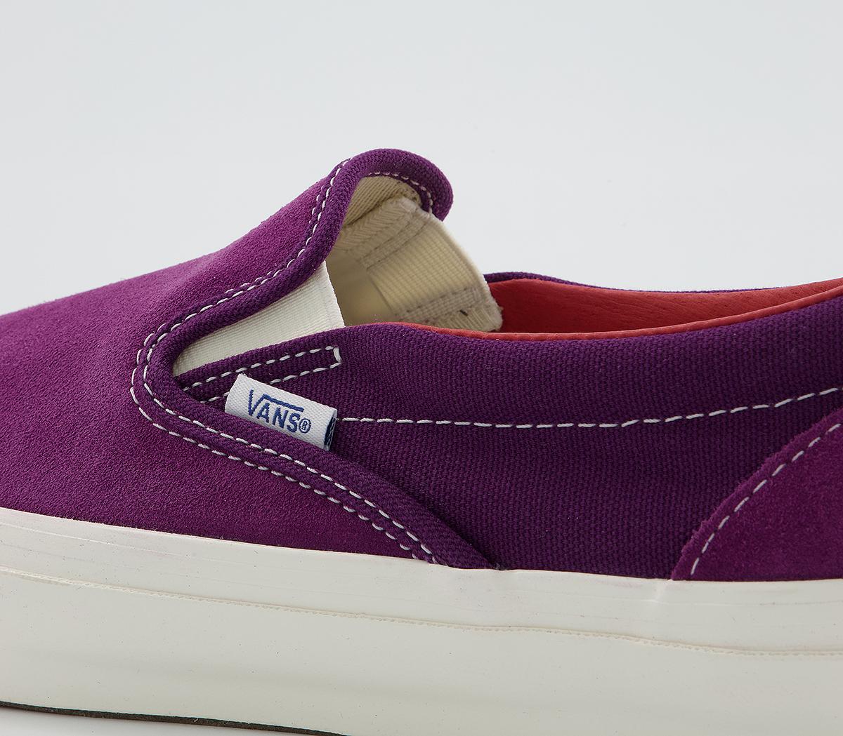Vans Vault Classic Slip On Lx Trainers Grape Juice Red - Vans Slip-On