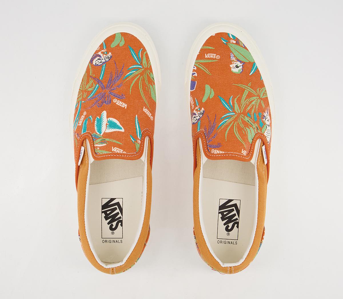 Vans Vault Classic Slip On Lx Trainers Vans Vault Classic Slip On Lx Trainers Parrot Hawaiian Persimmon