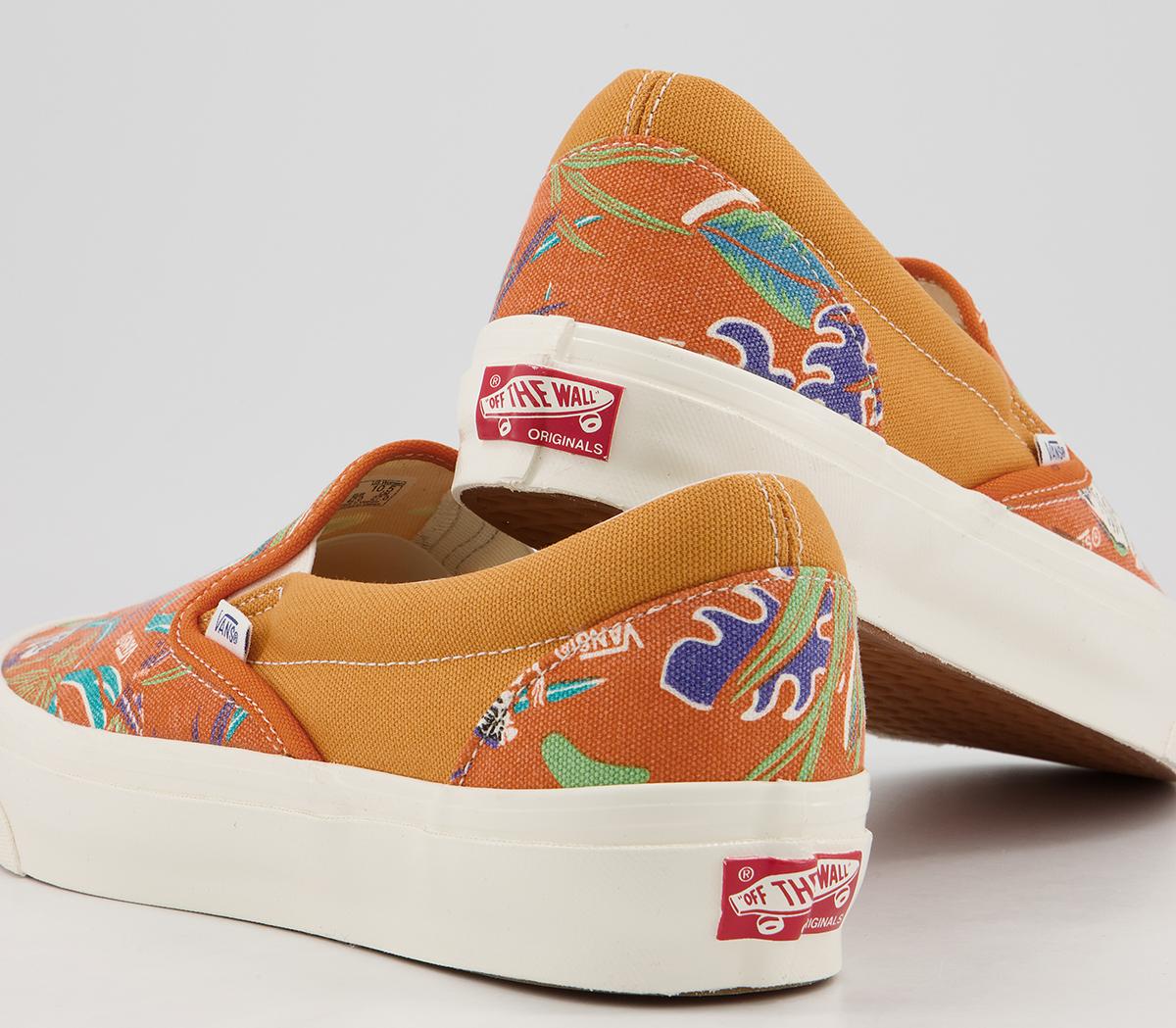Vans Vault Classic Slip On Lx Trainers Vans Vault Classic Slip On Lx Trainers Parrot Hawaiian Persimmon