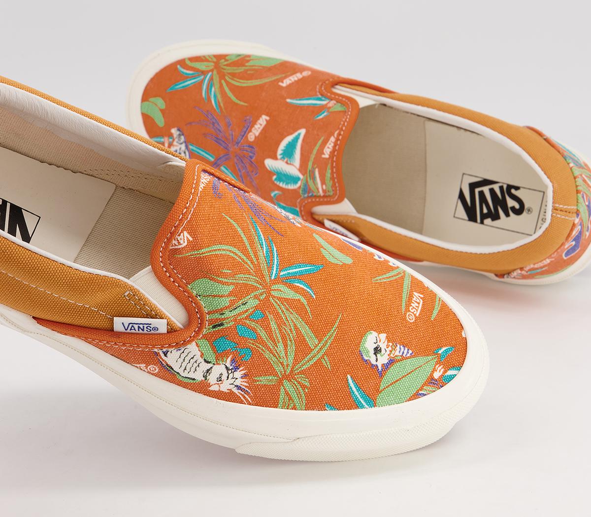 Vans Vault Classic Slip On Lx Trainers Vans Vault Classic Slip On Lx Trainers Parrot Hawaiian Persimmon