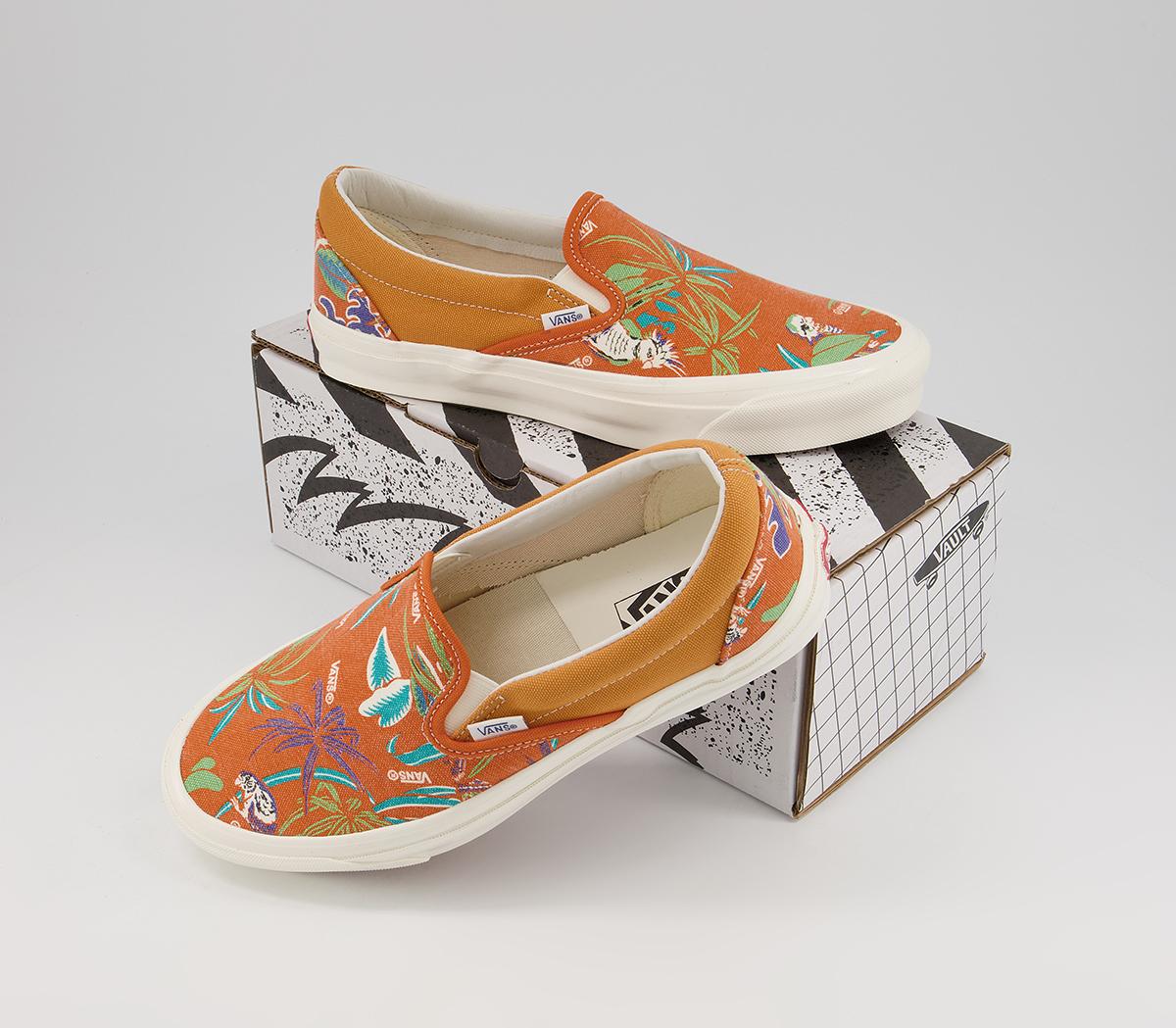 Vans Vault Classic Slip On Lx Trainers Vans Vault Classic Slip On Lx Trainers Parrot Hawaiian Persimmon