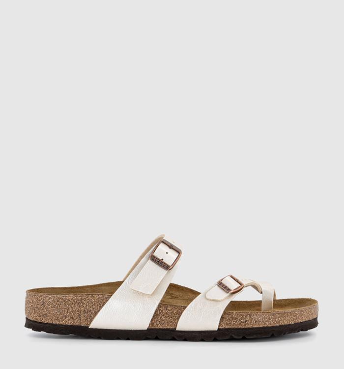 BIRKENSTOCK Mayari Cross Strap Sandals Graceful Pearl White