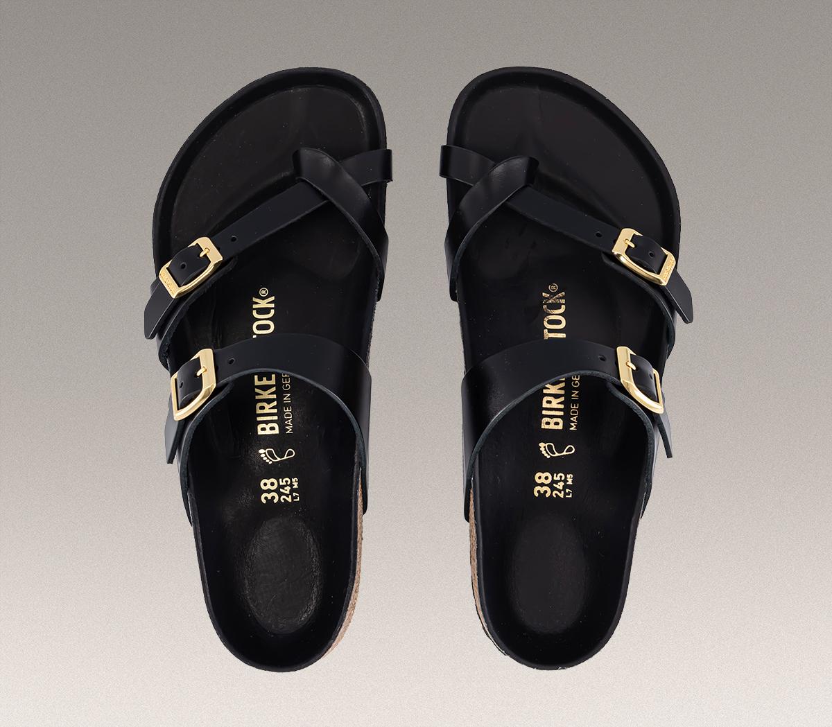 BIRKENSTOCKMayari Cross Strap SandalsBlack Amalfi Leather