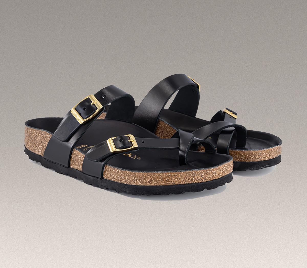 BIRKENSTOCKMayari Cross Strap SandalsBlack Amalfi Leather