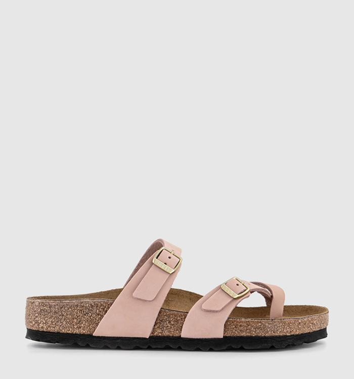 BIRKENSTOCK Mayari Cross Strap Sandals Soft Pink Nubuck