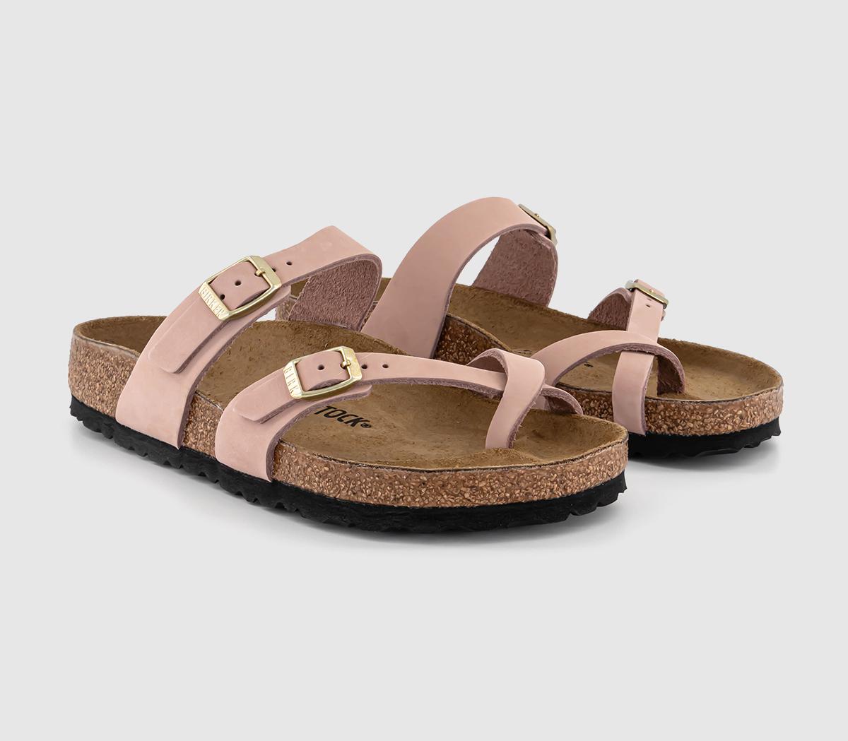 BIRKENSTOCK Mayari Cross Strap Sandals Soft Pink Nubuck - Women’s Sandals