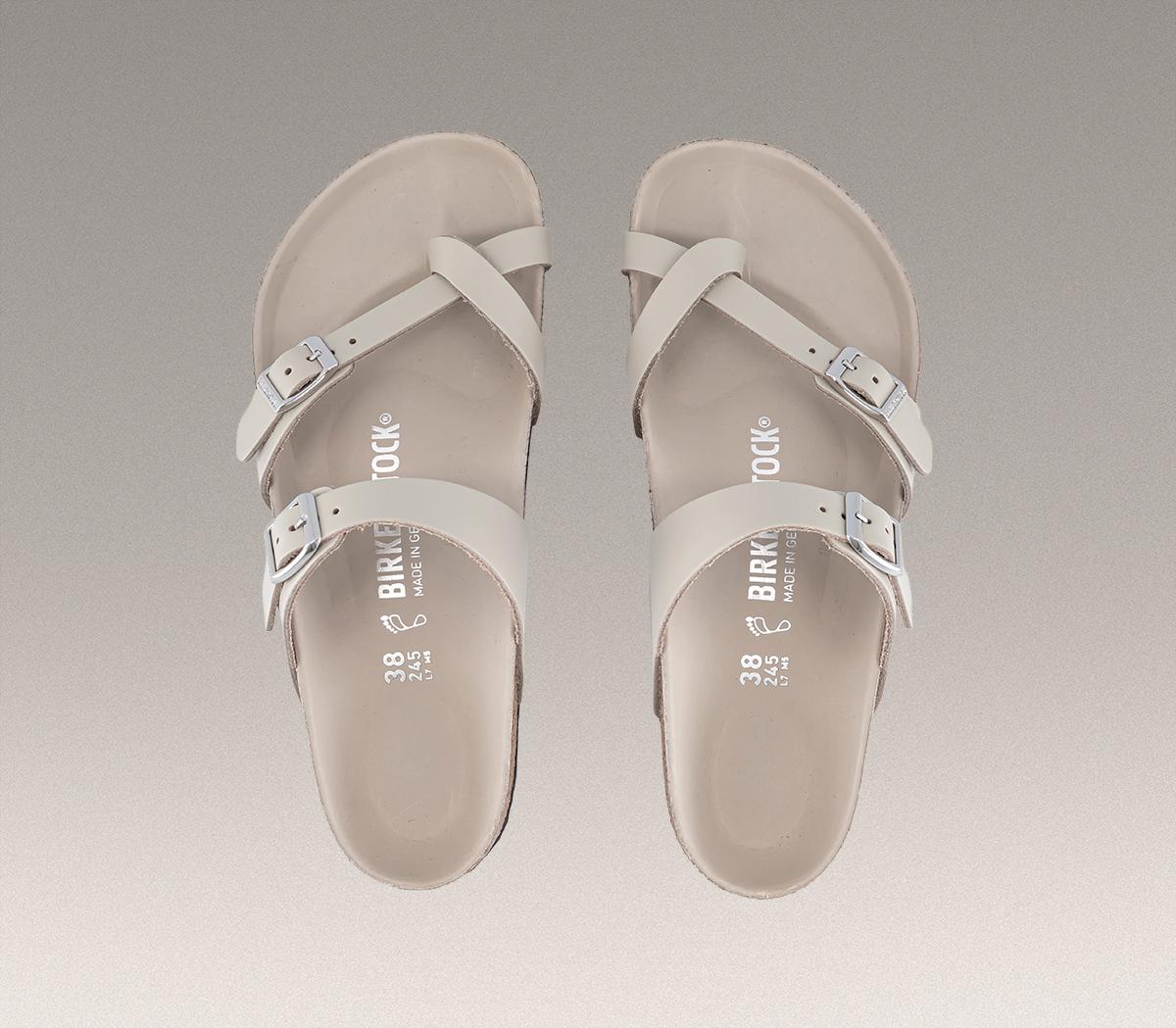 BIRKENSTOCKMayari Cross Strap SandalsOyster Amalfi Leather