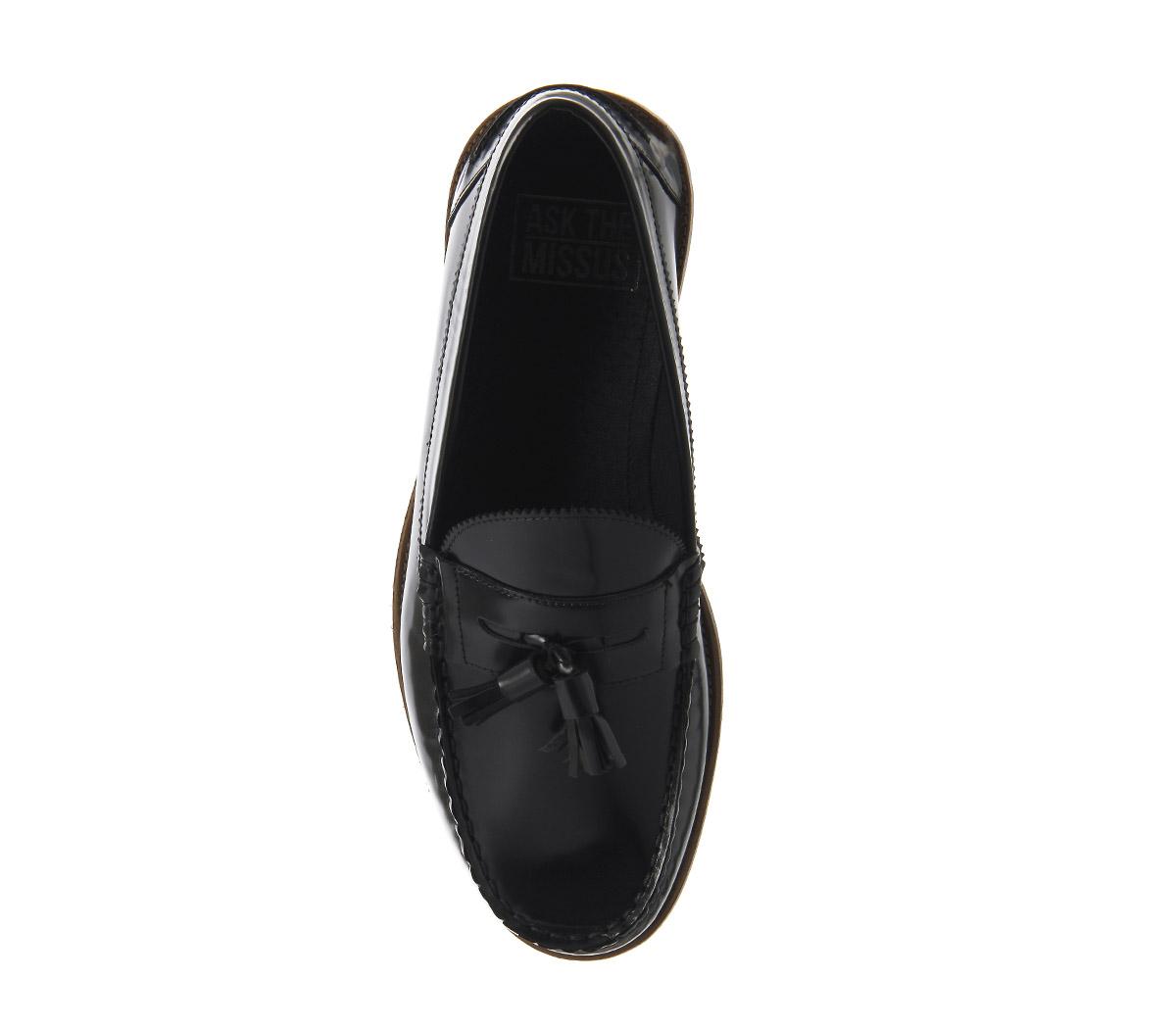Ask the MissusBonjourno Tassel Loafers Ask the MissusBonjourno Tassel LoafersBlack Hi Shine Leather
