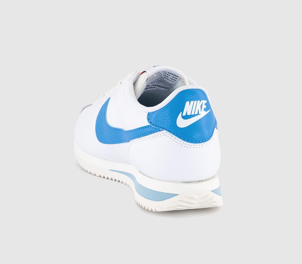 NikeNike Cortez Trainers White University Blue Sail Team Orange