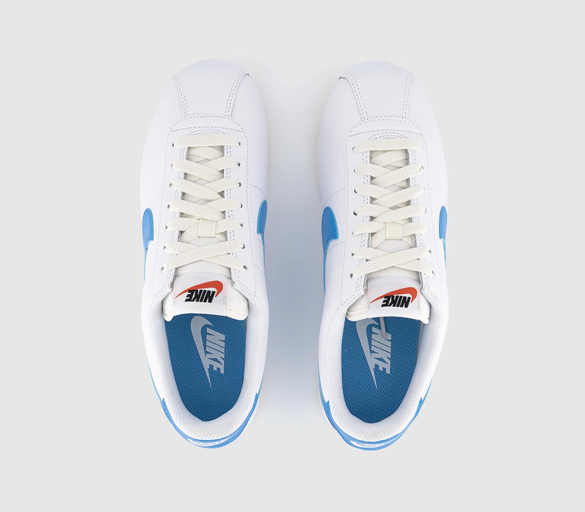 NikeNike Cortez Trainers White University Blue Sail Team Orange