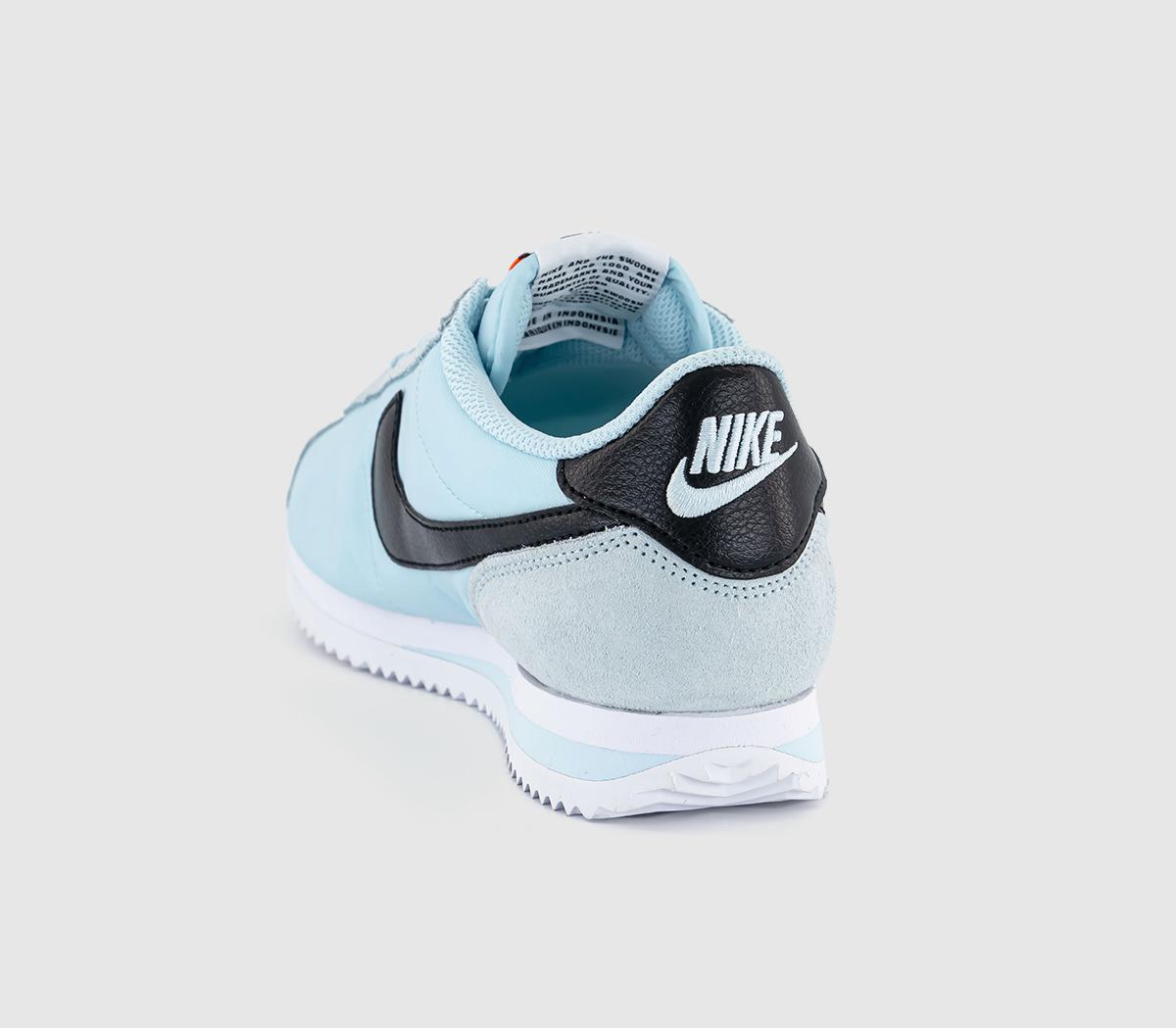 NikeNike Cortez Trainers NikeNike Cortez TrainersGlacier Blue Black White Safety Orange