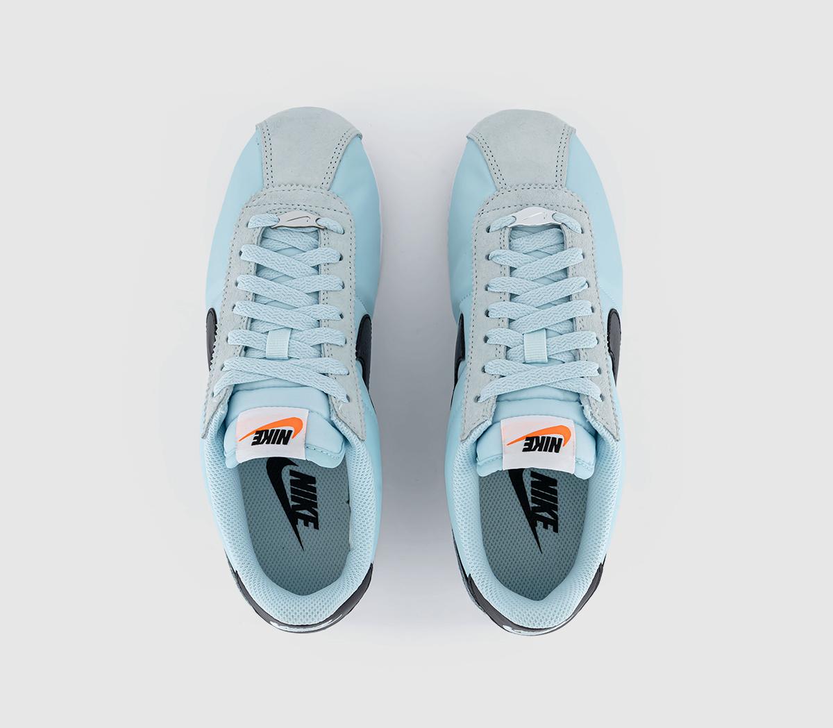 NikeNike Cortez Trainers NikeNike Cortez TrainersGlacier Blue Black White Safety Orange