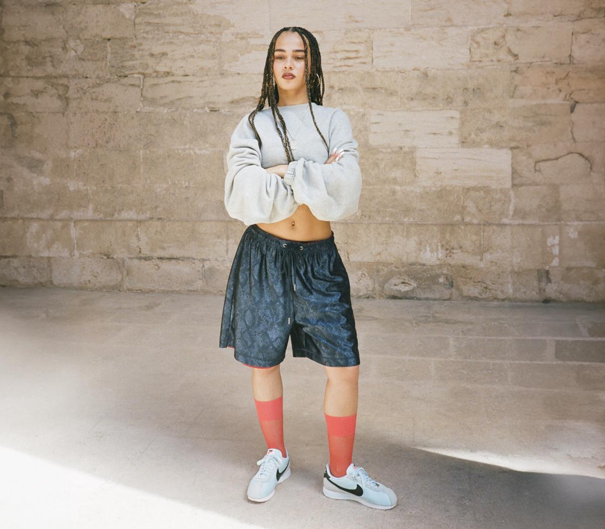 NikeNike Cortez Trainers NikeNike Cortez TrainersGlacier Blue Black White Safety Orange