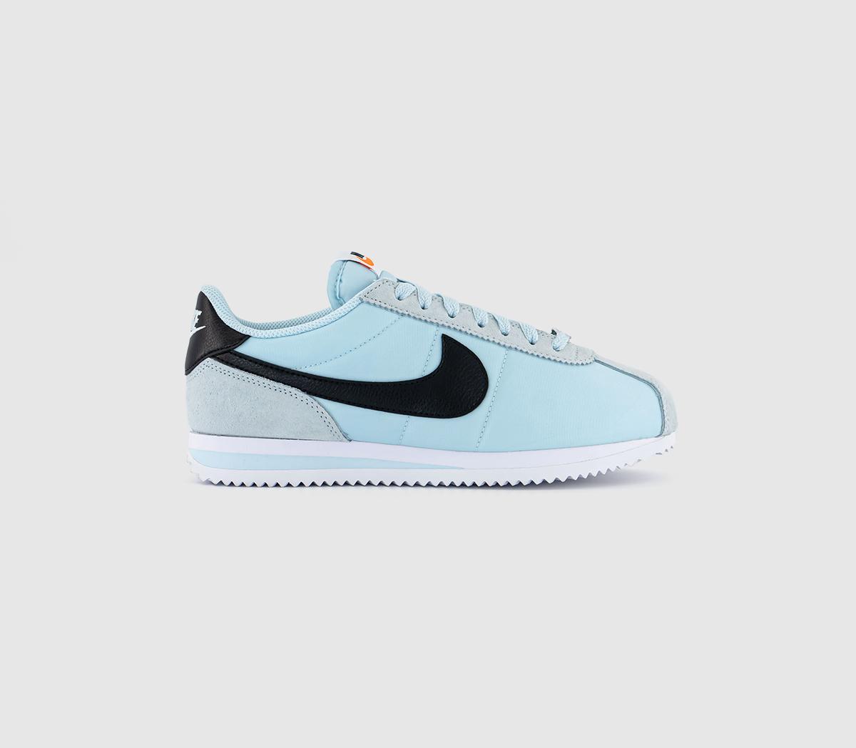 NikeNike Cortez TrainersGlacier Blue Black White Safety Orange