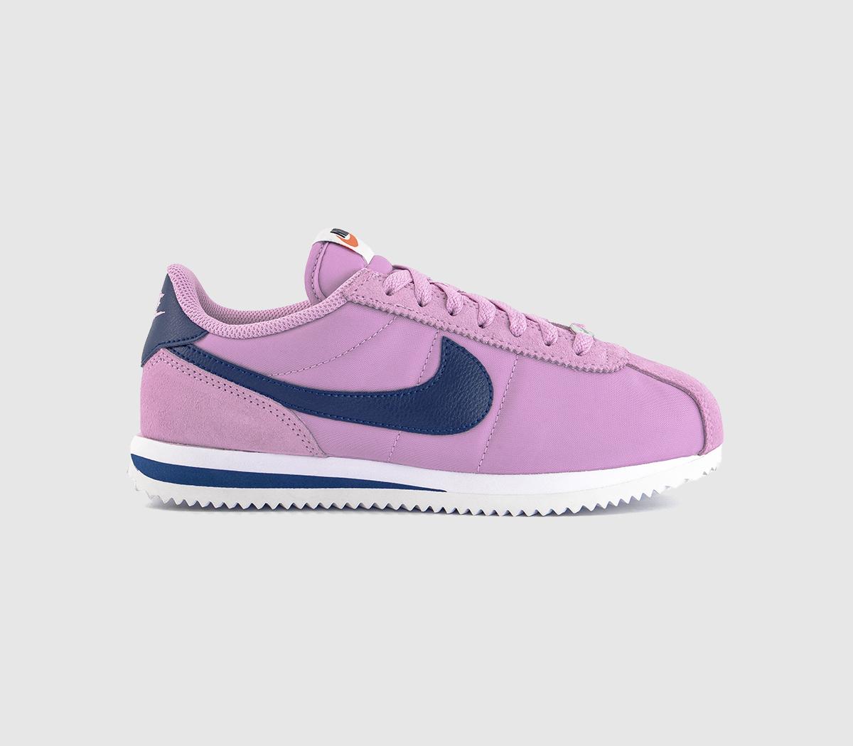 Pink and blue nike cortez on sale