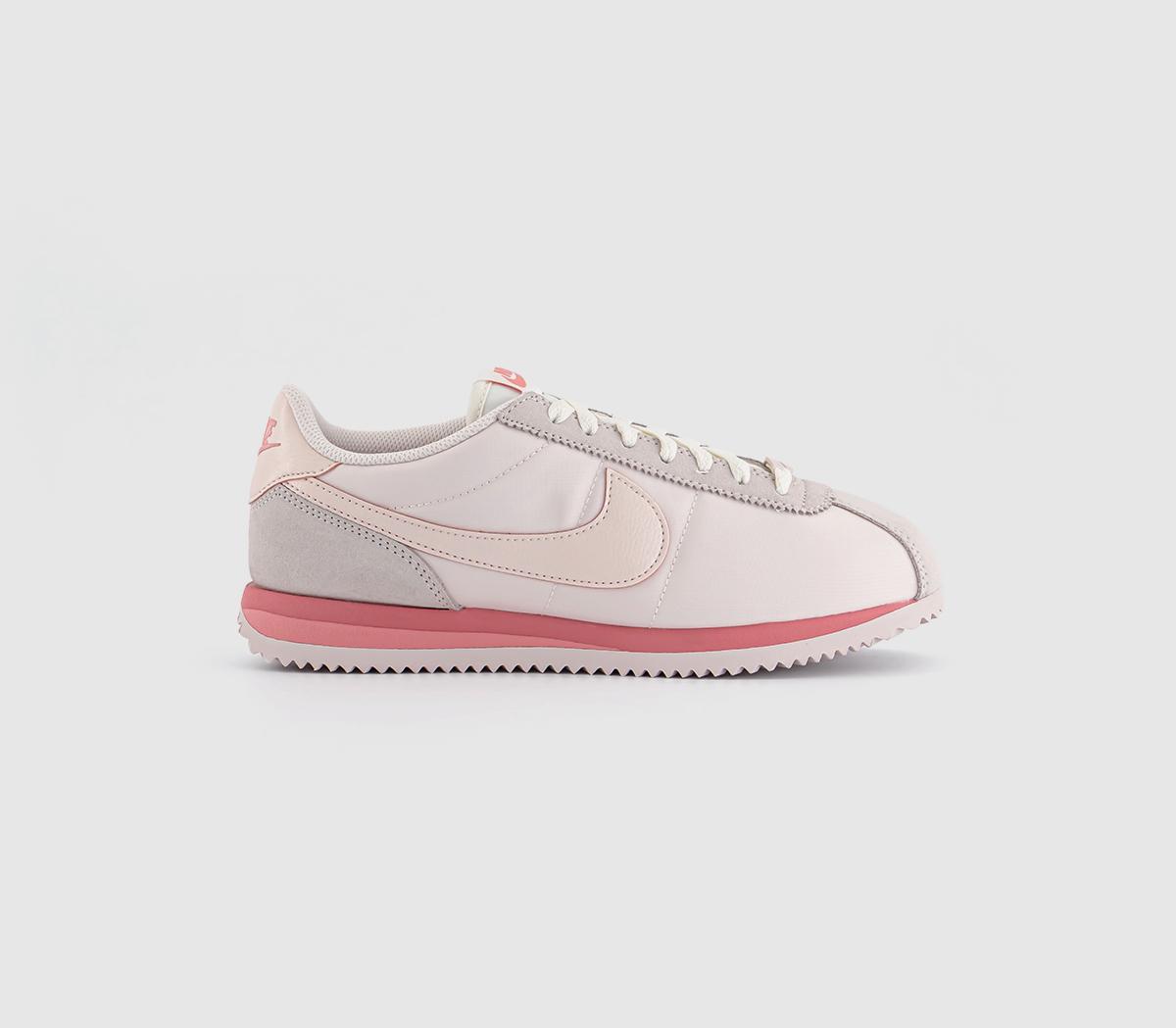 Nike classic cortez pink and white trainers on sale