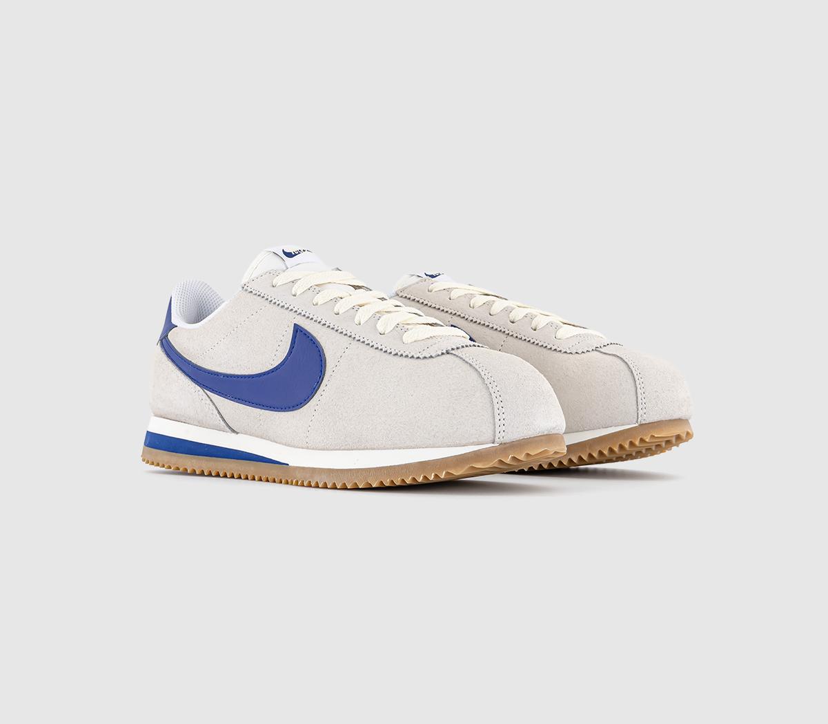 NikeNike Cortez TrainersPale Ivory Deep Royal Blue Sail Gum Light Brown Co
