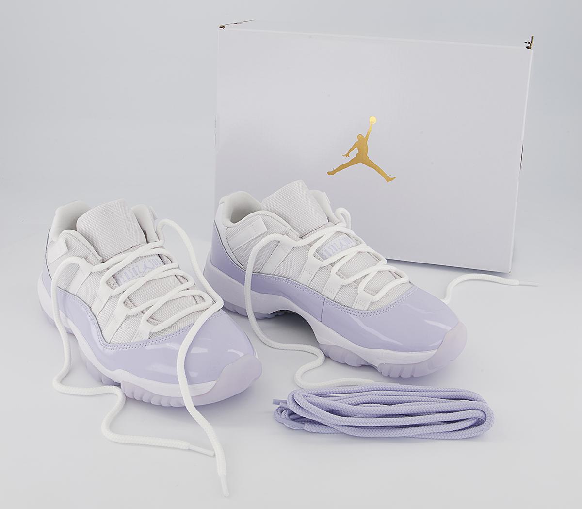 Jordan Air Jordan 11 Low Trainers Jordan Air Jordan 11 Low Trainers Whte Pure Violet White