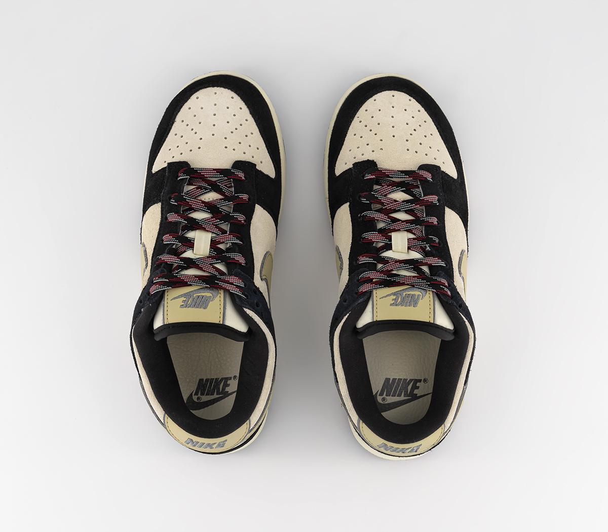 NikeDunk Low TrainersBlack Team Gold Coconut Milk Particle Grey