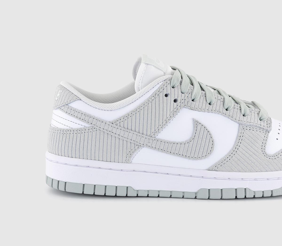 Nike Dunk Low Trainers White Light Silver - Nike Dunk