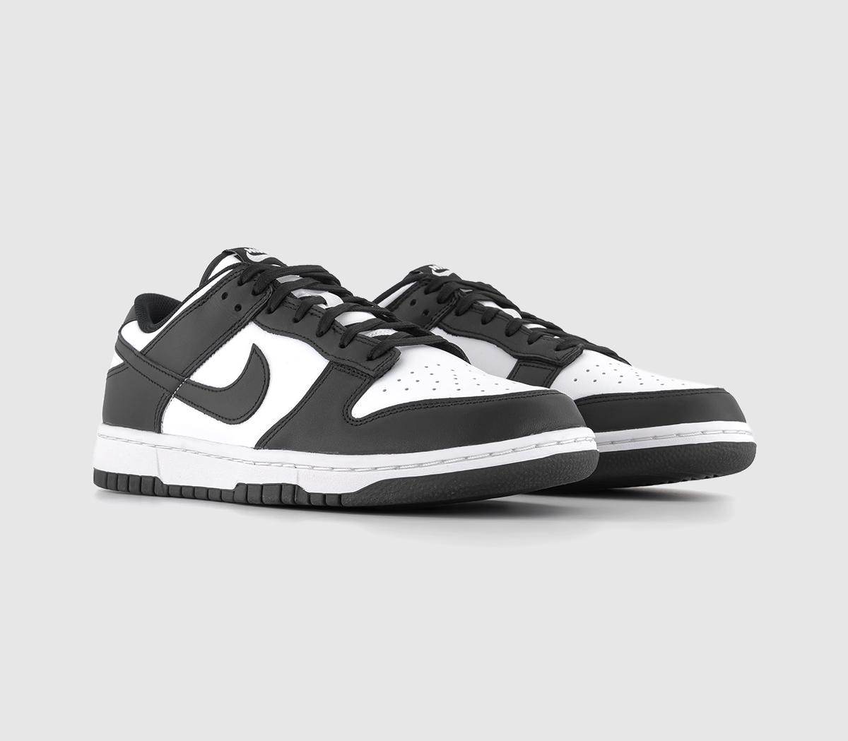 Nike Womens Dunk Low Trainers White Black F, 7