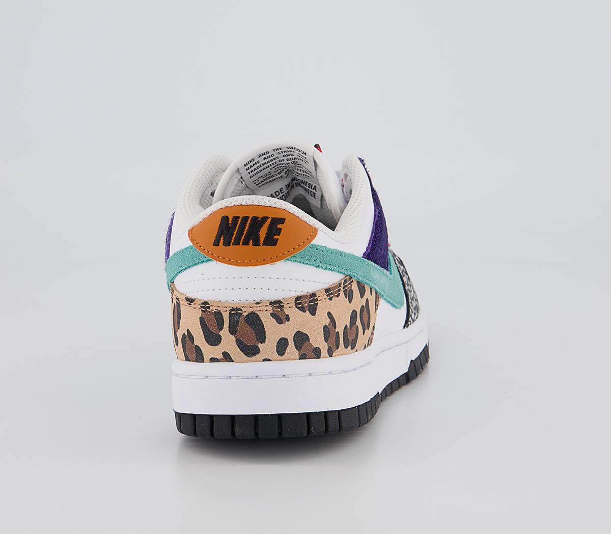 Nike Dunk Low Trainers Nike Dunk Low Trainers White Light Curry Washed Teal