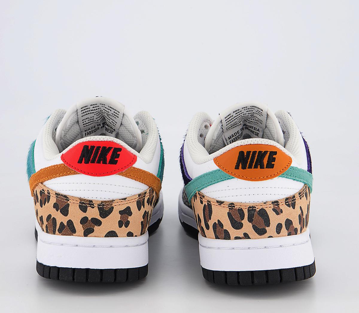 Nike Dunk Low Trainers Nike Dunk Low Trainers White Light Curry Washed Teal