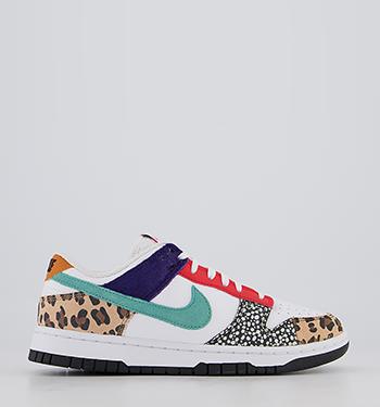 multi coloured nike trainers